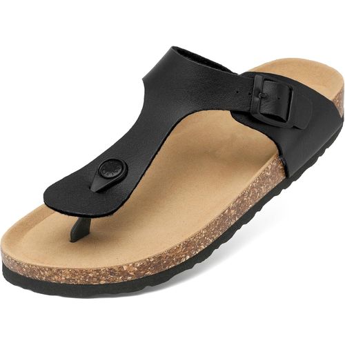 Tongs Femme Mode Orthopédique Sandales Confortable Soutien Voûte Suède Liège Plantaire Mules Été Plage Piscine Flip Flop Antidérapante Boucle Pantoufles