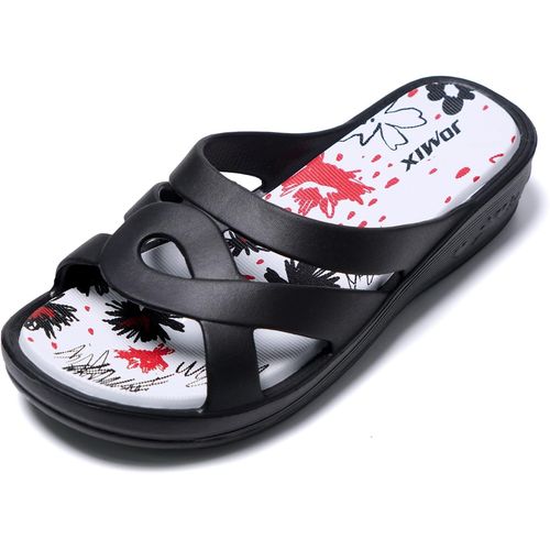 Claquettes Femme Tongs Sandales Compensées Chaussons D'été Confortables Pour Maison Piscine Plage