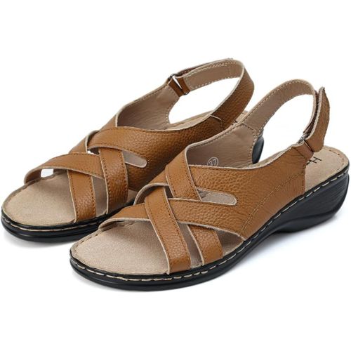 Sandales Pour Femmes Sandales De Marche Compensées Pour L'été Sl262eu