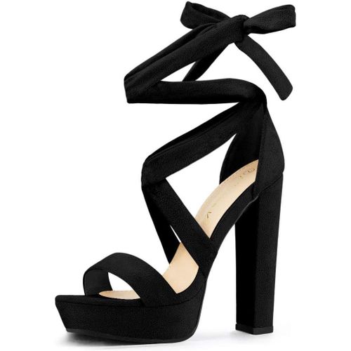 Sandales À Talons Compensées À Lacets Pour Femme