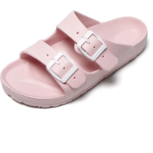 Claquettes Femme Tongs Femme Avec Boucle Réglable Chaussons D'été En Caoutchouc Confortable Pour Douche Piscine Plage