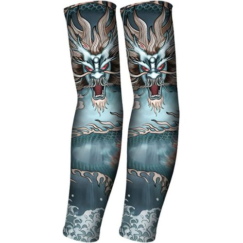 Manchette Gaming Tatouage,Manchette Bras Homme Sport,Manchette Bras Femme,Manchette Anti Uv Avant Pour Travail,Handball,Velo,Volley,Xl.[D351]