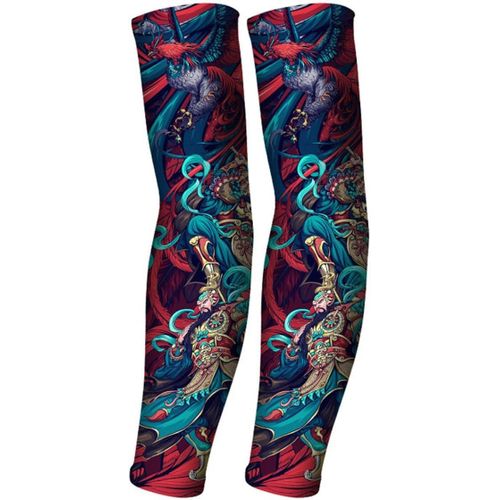 Manchette Gaming Tatouage,Manchette Bras Homme Sport,Manchette Bras Femme,Manchette Anti Uv Avant Pour Travail,Handball,Velo,Volley,Xl.[D358]