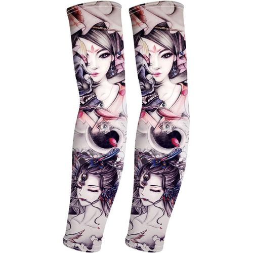 Manchette Gaming Tatouage,Manchette Bras Homme Sport,Manchette Bras Femme,Manchette Anti Uv Avant Pour Travail,Handball,Velo,Volley,Xl.[D353]