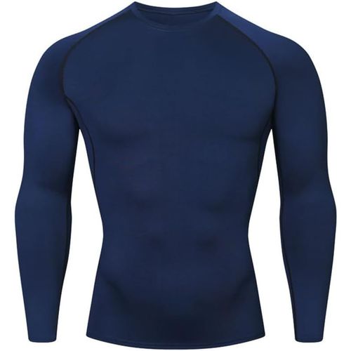 Tee Shirt Compression Homme T-Shirt À Manches Longues Séchage Rapide Respirant Pour Entraînement,Gym,Course À Pied.[D489]