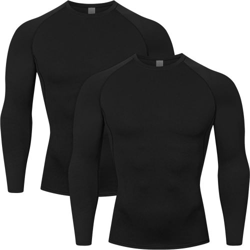 Tee Shirt Compression Homme T-Shirt À Manches Longues Séchage Rapide Respirant Pour Entraînement,Gym,Course À Pied.[D506]