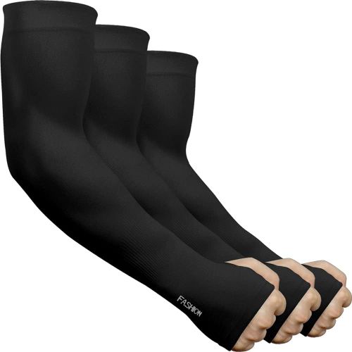 Manchon Bras Homme & Femme (3/6),Anti Uv Protection Upf 50+ Manche De Bras Avec Trou Pour Le Pouce Refroidissement Antidérapants Manchette Gaming,Cooling Sport Compression Arm Sleeves.[D114]