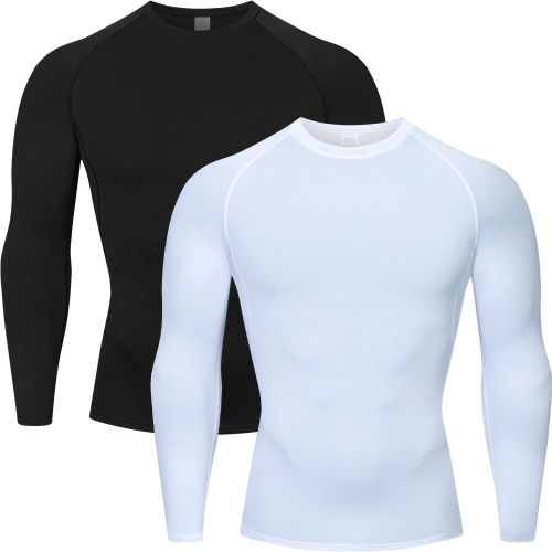 Tee Shirt Compression Homme T-Shirt À Manches Longues Séchage Rapide Respirant Pour Entraînement,Gym,Course À Pied.[D503]