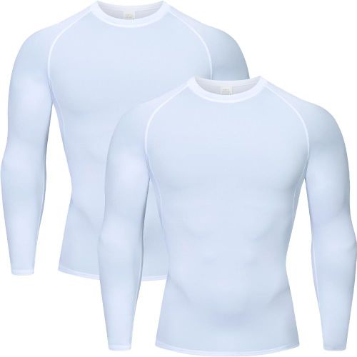 Tee Shirt Compression Homme T-Shirt À Manches Longues Séchage Rapide Respirant Pour Entraînement,Gym,Course À Pied.[D498]