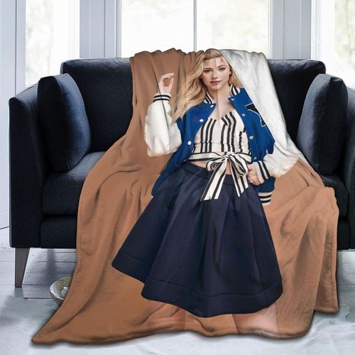 Lili Actress Reinhart Couverture, Couvertures En Molleton De Flanelle Légère Ultra Douce Couverture De Climatisation Chaude Pour Canapé-Lit-Noir