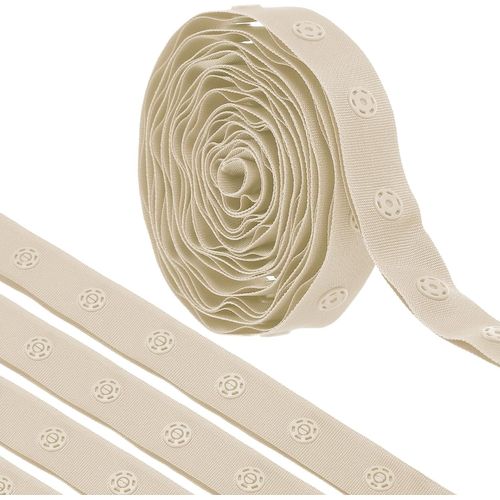 Ruban À Boutons-Pression De 2 Yards Pour La Couture,Ruban À Boucles De Fixation En Coton Pour Vêtements,Tissu,Bricolage,Kaki