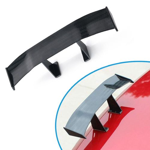 Accessoires De Voiture Universels, Mini Décoration, Pièces Extérieures D'aile Arrière De Voiture, Texture En Fiber De Carbone, Pointe Automatique Noire, Petit Becquet