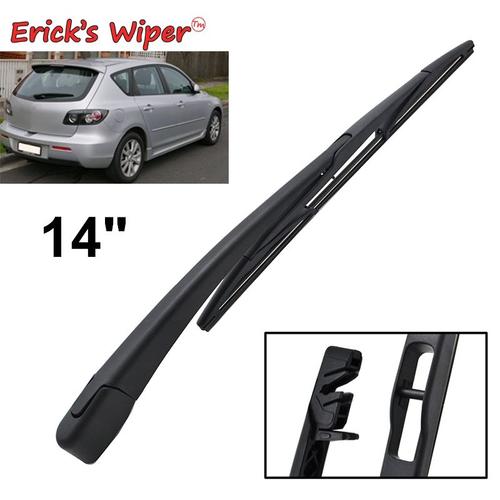 Erick's Wiper-Kit De Balais Et Bras D'essuie-Glace Arrière Pour Mazda 3 Bk Ura, Pare-Brise Arrière, Vitre Du Hayon, 14 Pouces, 2003 - 2009