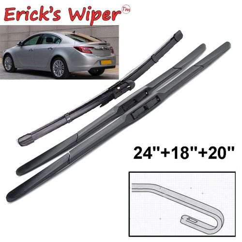 Erick ? Jeu De Balais D'essuie-Glace Avant Et Arrière, Pour Opel Insignia Hatchback Mk1 2008 ? 2017, Pare-Brise, Fenêtre De Pare-Brise 24 \""18\"" 20\""