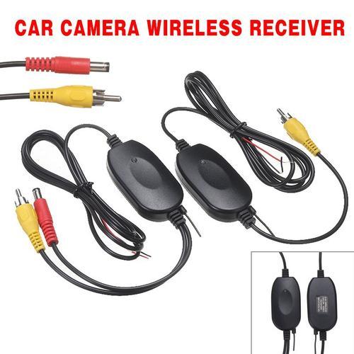 Récepteur Sans Fil Pour Voiture, Ensemble De 2 Pièces, 2.4ghz, Émetteur 12v, Prise Pour Écran De Moniteur Rca, Caméra De Recul Dvd