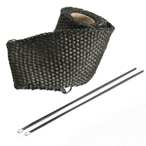 Bouclier Thermique Fiviolet Pour Moto, Ruban Adhésif Thermique Pour Tuyau, Rond Thermique Avec Attaches De Câble, 100cm X 5cm