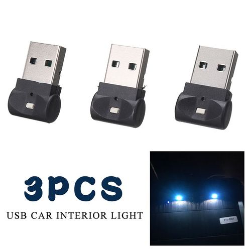 Mini Lumières Led Usb Pour Intérieur De Voiture, 3 Pièces, Touche Tactile, Néon, Éclairage D'ambiance, Lampe Décorative