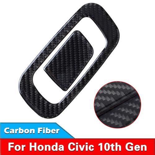 Autocollants De Voiture En Fibre De Carbone Pour Honda Civic G10 10th, Garniture De Panneau De Commutation, Boîte De Rangement De Bande Décorative Intérieure, 2015-2019