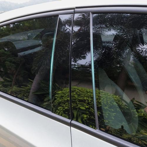 Autocollants de voiture pour KIA Sportage QL KX5, colonne centrale de  miroir noir, garniture de fenêtre PC, bande de pilier B C, accessoires,  2016-2019, 6 pièces