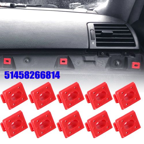Bande De Garniture De Tableau De Bord De Console Centrale 10x, Pour Bmw E46 M3 E65 E66 X3 E83, Fixation Des ¿Illets, Boucles De Retenue