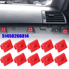 Bande De Garniture De Tableau De Bord De Console Centrale 10x, Pour Bmw E46 M3 E65 E66 X3 E83, Fixation Des ¿Illets, Boucles De Retenue