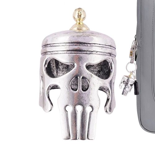 Porte-Clé En Forme De Tête De Mort, Design De Piston De Moto, Pendentif Squelette En Alliage Avec Ouvre-Bouteille Pour Femmes Et Hommes, Meilleur Cadeau
