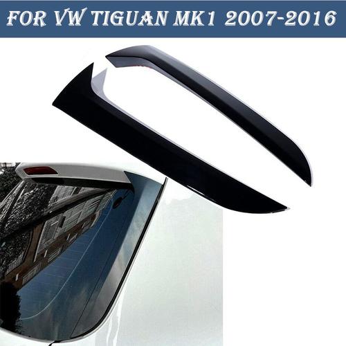 1 Paire De Lunette Arrière Spoiler Canard Séparateur Garniture Remplacement Pour Vw Tiguan Mk1 2007-2016 D'aile De Côté De Couverture Noir Brillant