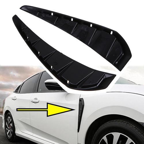 Couverture De Grille De Requin De Voiture, Grille De Flux D'air Latéral, Garde-Boue Évasé, Aile D'air, Décoration Pour Honda Civic 2016 2017 2018 2019 2020