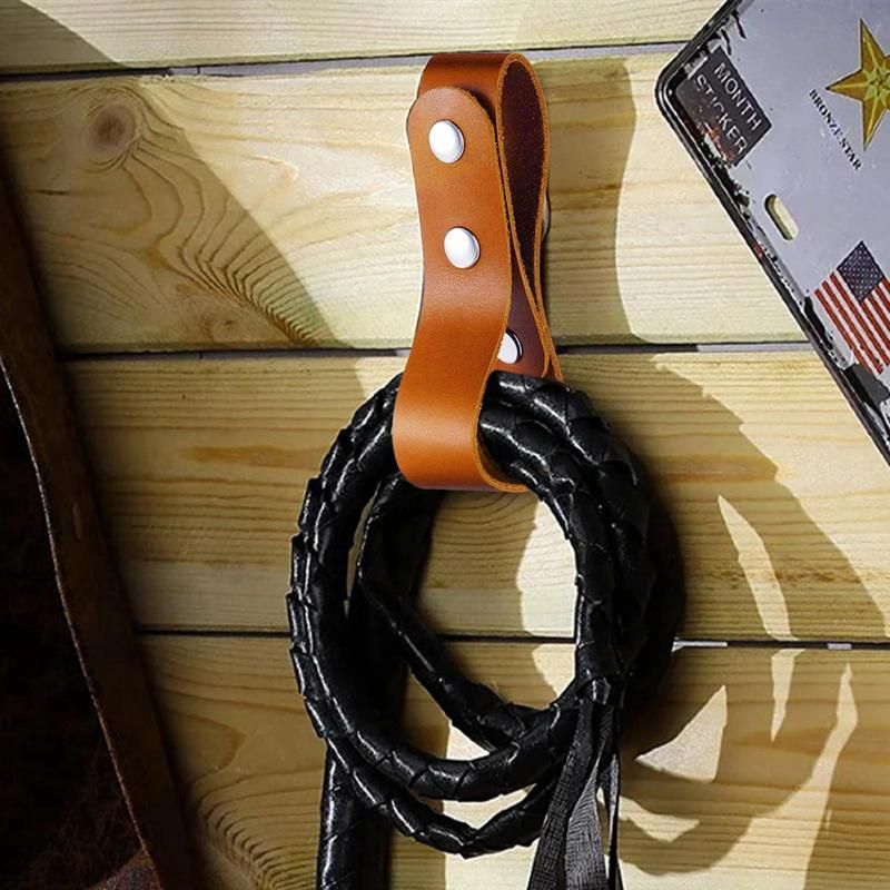 Porte-Fouet De Ceinture Fait  La Main, Faux Cuir, Porte-Fou... - 4