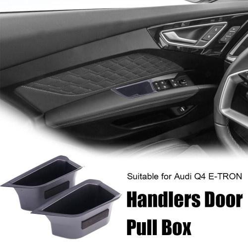 Boîte De Rangement De Porte Avant Et Arrière Pour Audi Q4 E-Tron, Conteneur D'accoudoir De Poignée, Accessoires D'intérieur De Voiture, 4 Pièces