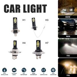 Acheter Auto 6500K Led phare voiture phare H1 H3 H4 H7 9005 9006 lumière  courante antibrouillard ampoules de phares LED DRL