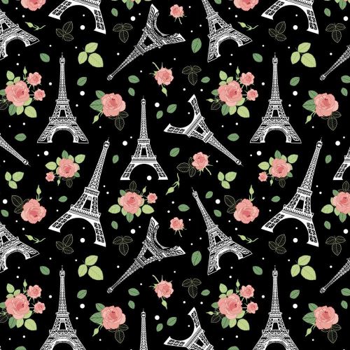SHIBA-Papier cadeau pour serviette Eiffel, papier cadeau noir 4 feuilles pliées à plat 50x70cm par feuille, papier cadeau fleur po[2