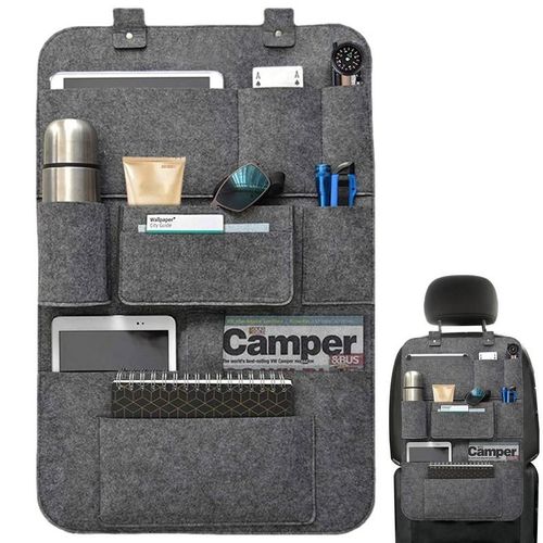 Organisateur De Siège Arrière De Voiture, Accessoires De Voiture Pour Femmes, Organisateur De Siège Avec 10 Poches De Rangement, Protections De Dossier De Siège, Tapis De Protection Pour Enfants