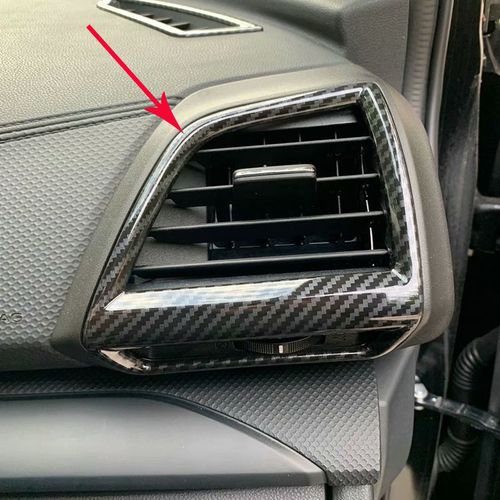 Couverture De Sortie De Climatisation Pour Subaru Forester Sk 2018 2019, 2 Pièces, Aspect Fibre De Carbone, Ventilation Avant Pour Voiture