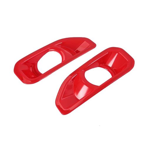 Couvercle De Phare Antibrouillard Rouge Pour Jeep Wrangler Jl 2018 2019, Garniture De Cadre, Décoration De Cadre De Voiture, 4 Pièces