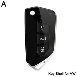 Coque De Clé De Voiture Pliante À Rabat Modifié, Coque De Clé De Siège, 3 Boutons, Vw Golf, Tiguan, Jetta, Skoda