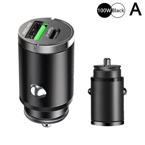 Chargeur Allume Cigare pour Voiture USB Type C + USB 30W