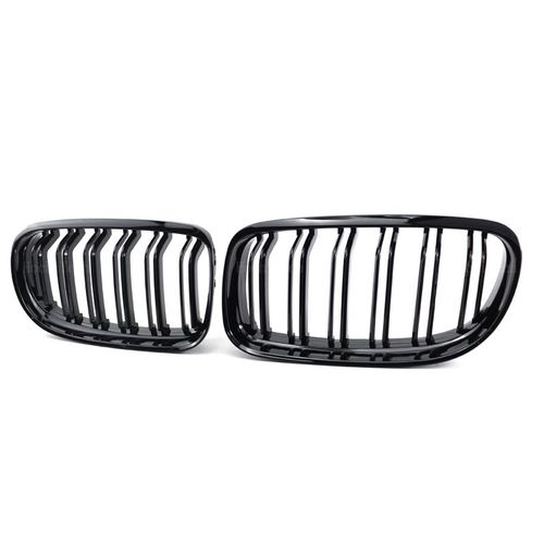 Grille De Calandre Brillante Pour Voiture, 2 Lignes, Double Lamelle Pour Bmw Série 3, E90, E91, Lci, 2009, 2010, 2011, 2012, Style De Voiture, Nouveau Look