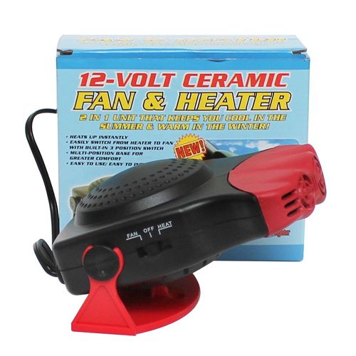 Chauffage De Voiture Universel 2 En 1, 12v, Ventilateur Chaud Et Froid, Pare-Brise, Fenêtre, Anti-Buée, Quatre Saisons, Accessoires De Voiture, Hiver, 1 Pièce