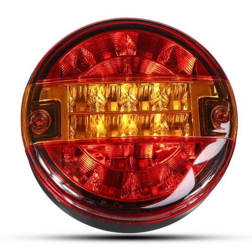 Feux Arrière Ronds À Led Pour Remorque De Voiture, Feu Arrière Rouge Ambre, Arrêt De Frein, Barrage De Course, Lampe De Secours Pour Camion, 12v, 24v