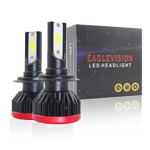 Kit D'éclairage De Sauna À Led Pour Voiture, Accessoires Automobiles, Lampe De Style Automatique, Ampoules Lumineuses, Mini H7, 200w, 22000lm, 6000k, Dob, 2 Pièces