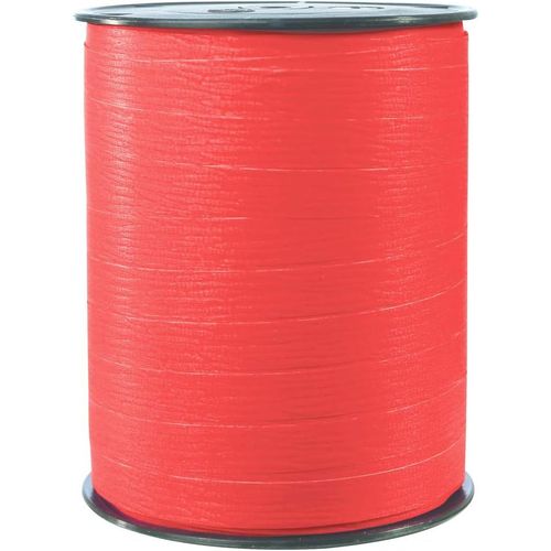 SHIBA-601506C - Une bobine de Ruban Bolduc Mat -250mx10mm - Rouge - Ruban décoratif cadeau, DIY, Emballage Cadeau[5264]
