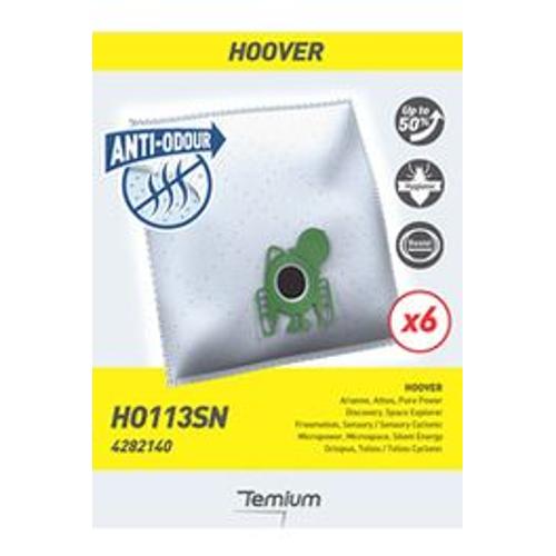 Sac aspirateur Temium HO113SN Anti-Odeur 6 Sacs