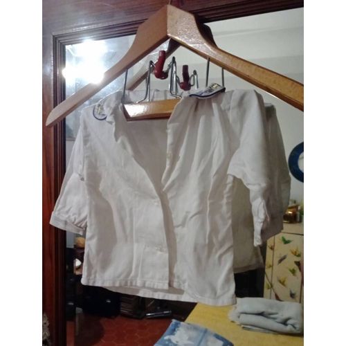 Chemise Blanche Col Brodé 12 Mois Vintage Années 70 Alphabet Duguy.