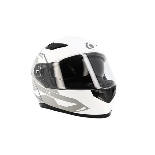 Casque Intégral Double Écran Trendy T-604 Chactas Gris/Blanc Mat M