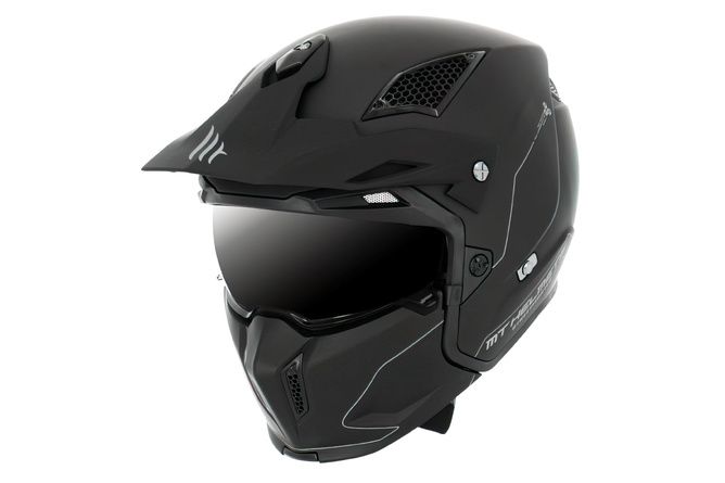 Casque Trial Mt Streetfighter Sv Uni Noir Mat  S