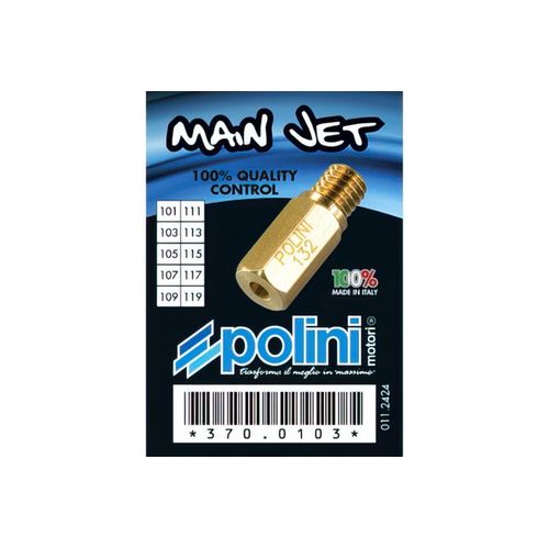Kit Gicleur Principal Polini 101 À 119 Pour Carbu Pwk Et Polini Cp
