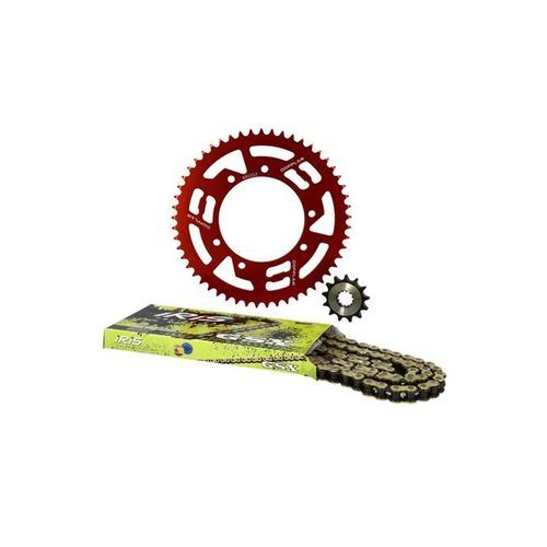 Kit Chaîne Alu Rouge 13x53 - 428 Doppler Sherco 50cc