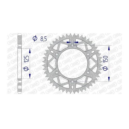 Couronne Afam Aluminium Anti-Boue 50 Dents Ktm / Husqvarna