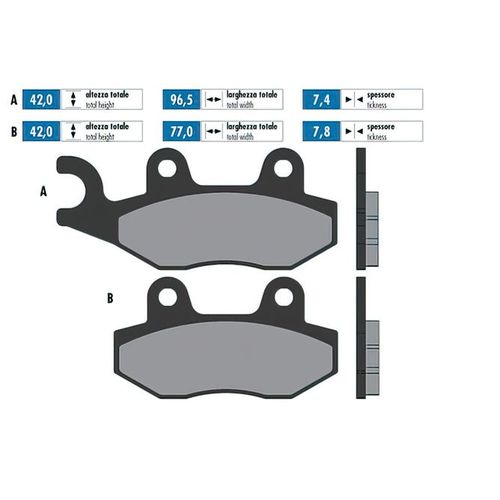 Plaquettes De Frein Polini Original Peugeot Vivacity 125